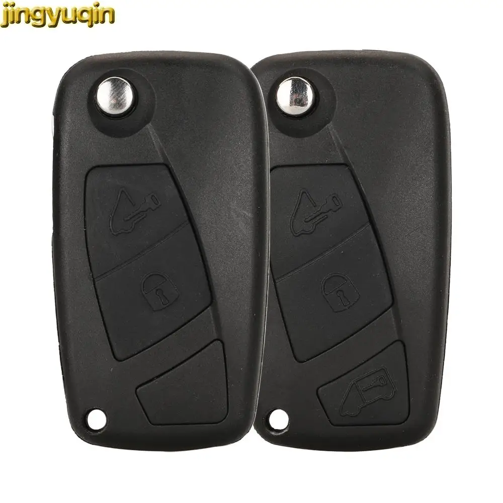 Jingyuqin Remote Car Key Fob Shell For Fiat Iveco Daily 2006-2011 2/3 Buttons GT10 Blade with Battery Holder