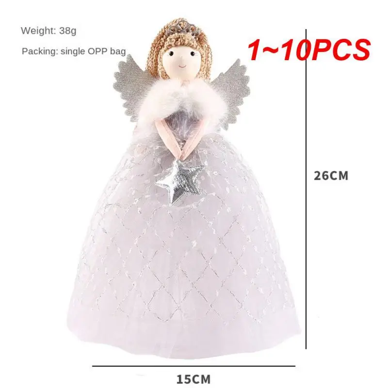 

1~10PCS Cartoon Cute Angel Pendant Christmas Tree Topper Delicate Top Angel Statue Ornament For New Year Home Christmas