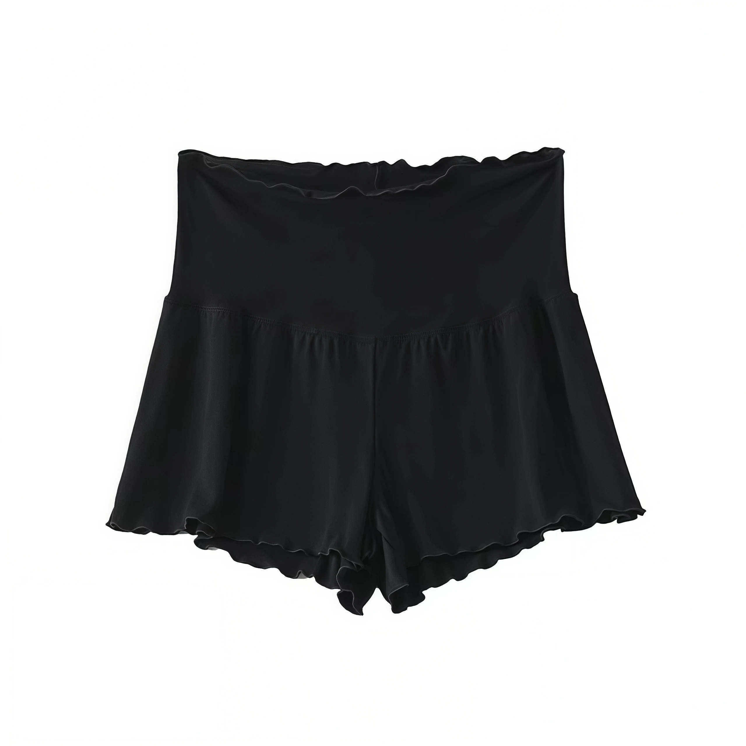 Damen High-Waist Rüschen-Skort-Shorts, weich, dehnbar, schützt vor Scheuerstellen, für Tanz und Yoga, lässige Sicherheitsshorts. – Detail 9