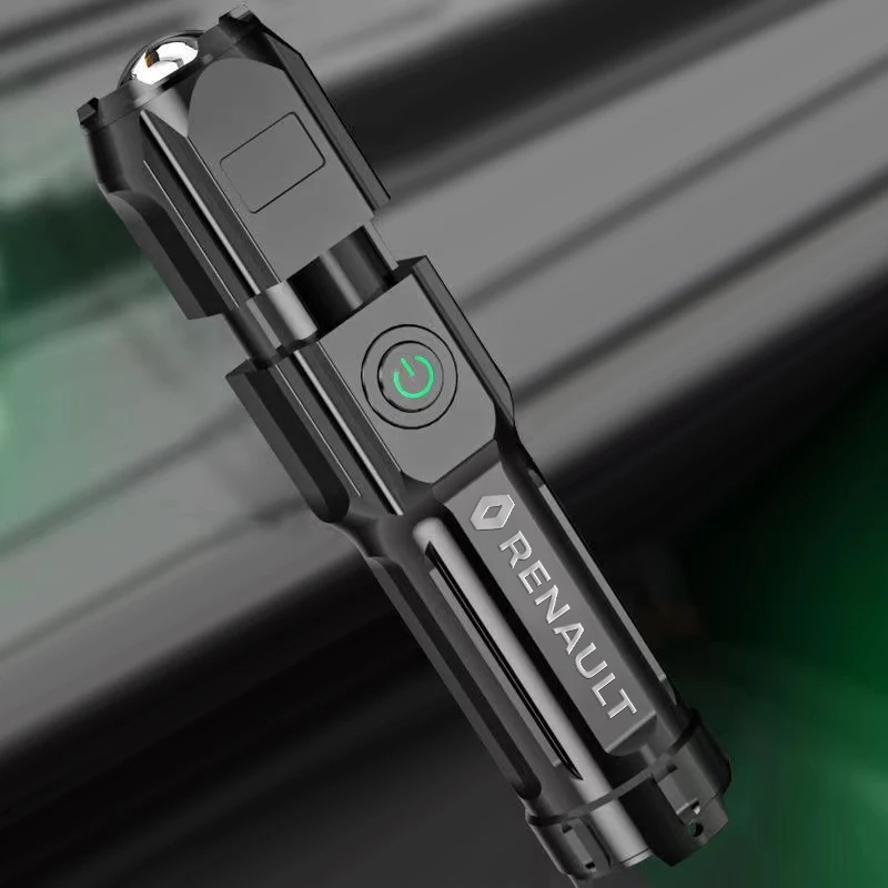 مصباح يدوي للسيارة ضوء قوي قابل لإعادة الشحن لملحقات Renault Sport Duster Megane 2 3