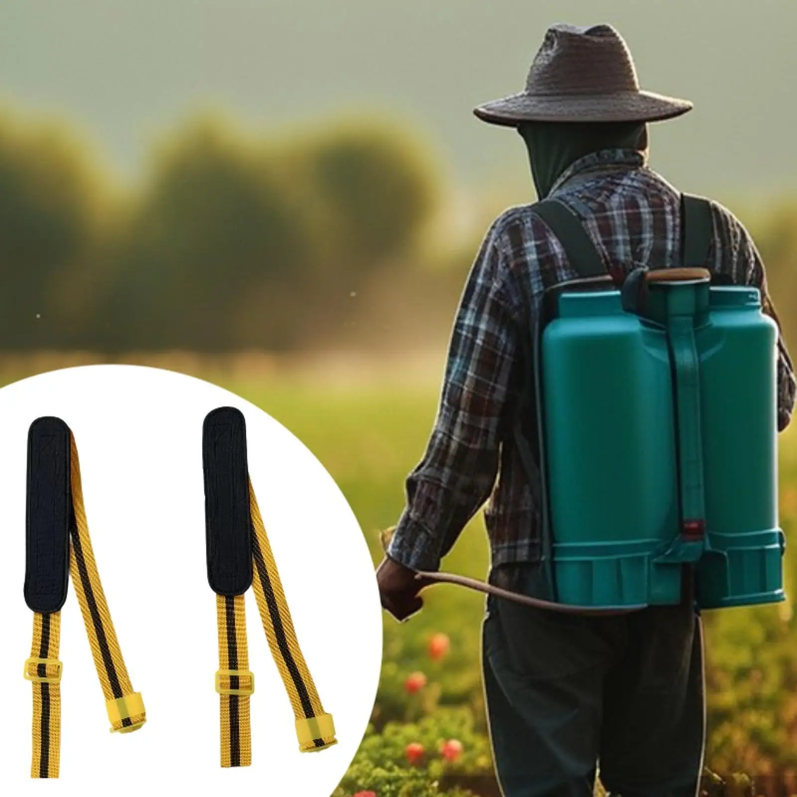 

1 Pair Backpack Sprayer Shoulder Straps Padded Knapsack Sprayer Parts Adjustable for Pump Manual Agricultural Home Cleaning Lawn