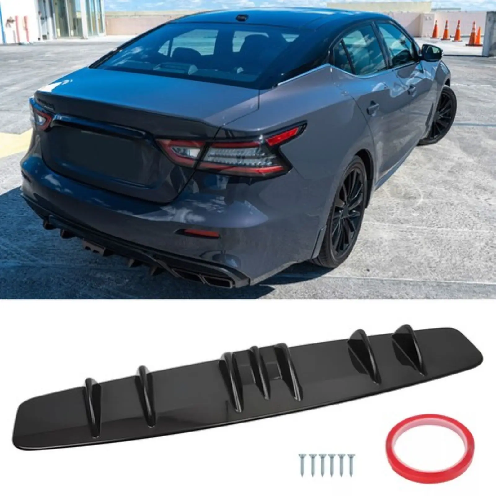 

Для Nissan Altima Maxima глянцевый черный нижний задний диффузор бампер разделитель губ