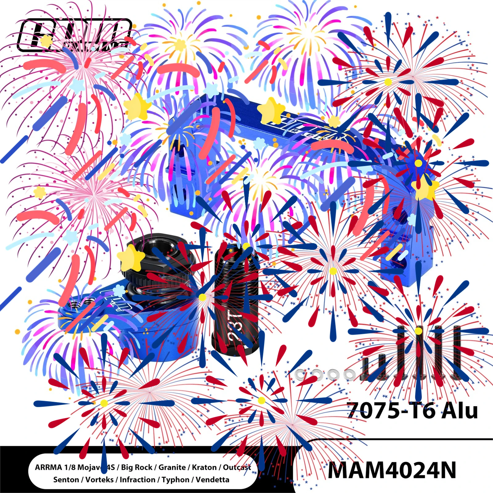 GPM Alloy 7075 Servo Mount & Servo Horn 25T Set For ARRMA Mojave Outcast Kraton 4S ARAC8200