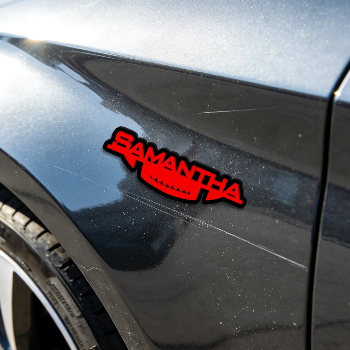 Personalized Acrylic Car Sticker with Bold Arrow Pattern Weatherproof Auto Exterior Decoration, Durable Decal for Car Body