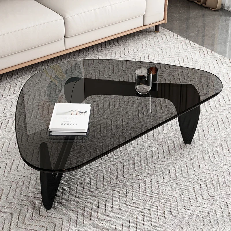Modern Minimalist Creative Coffee Table for Small Households,Living Rooms,Tempered Glass Tea Table,Internet Famous Tea Table image 2