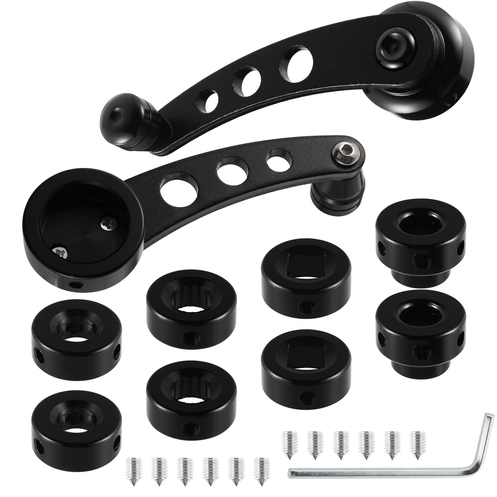 

Car Window Shake Black Door Knob Red Aluminum Handles Manual Cranks Winder Vehicles Window Crank Handle Door Crank