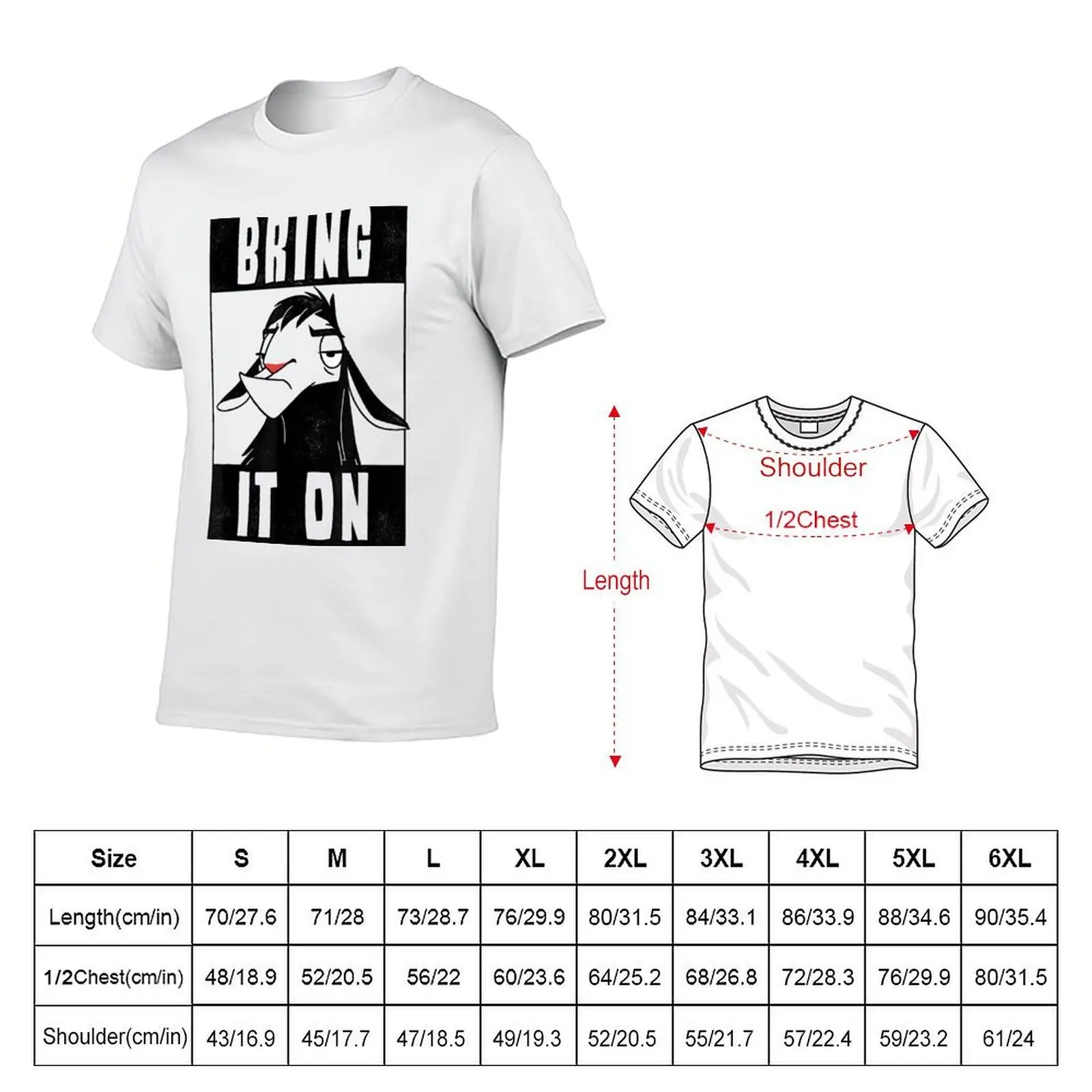 Kuzco Llama Bring It On T-Shirt blue archive designer shirts oversized t shirts for men