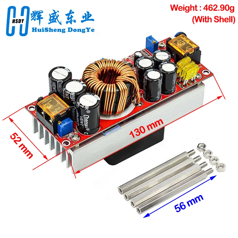 1800W 40A DC-DC Boost Converter Step Up Power Supply Module 10-60V To 12-90V Adjustable Voltage Charger