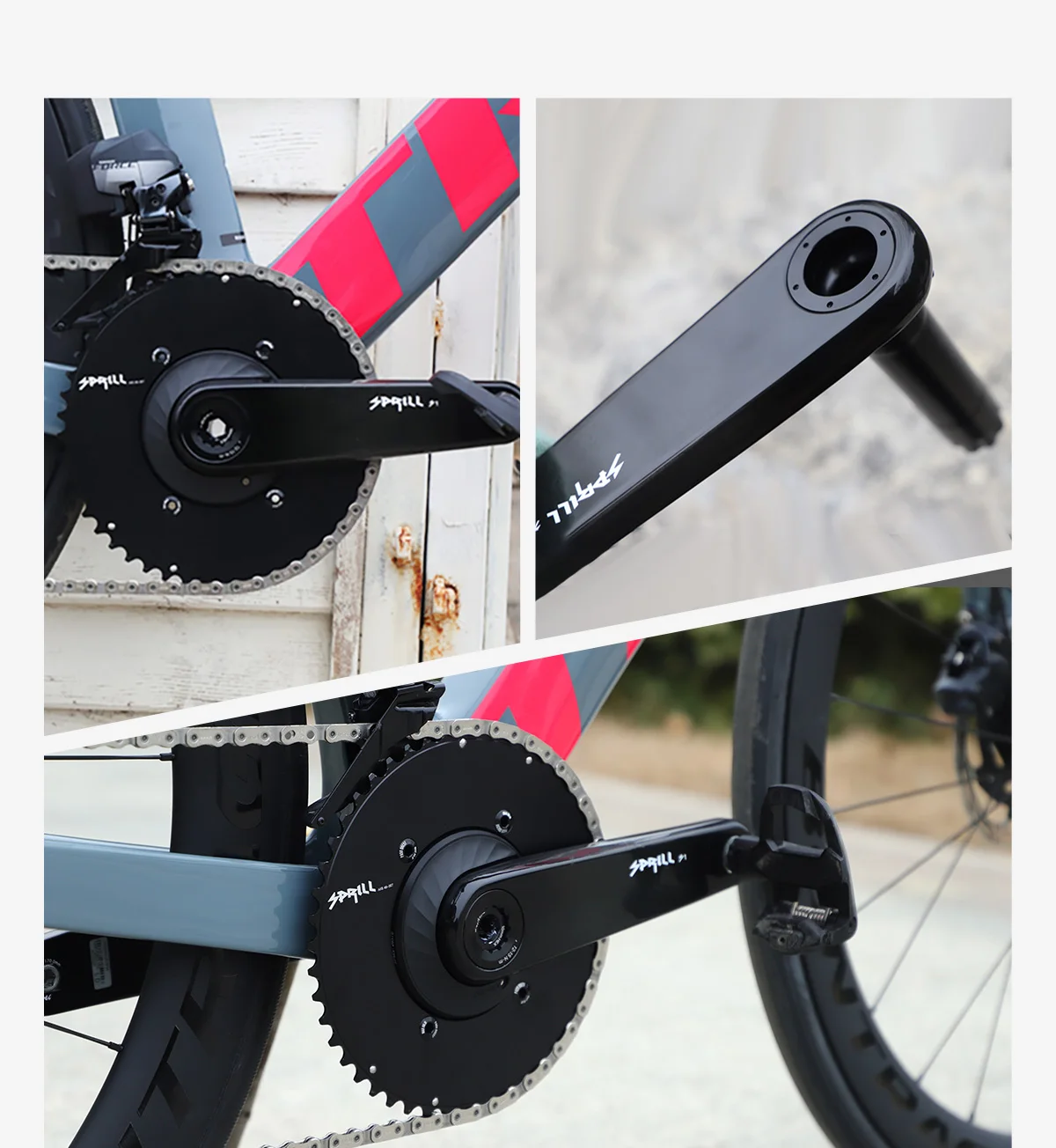 Super Light 326g Carbon Fiber Road Cranks Dub 29mm COMPATIBLE EASTON Interface Chainring Power Meter 165mm 172.5mm