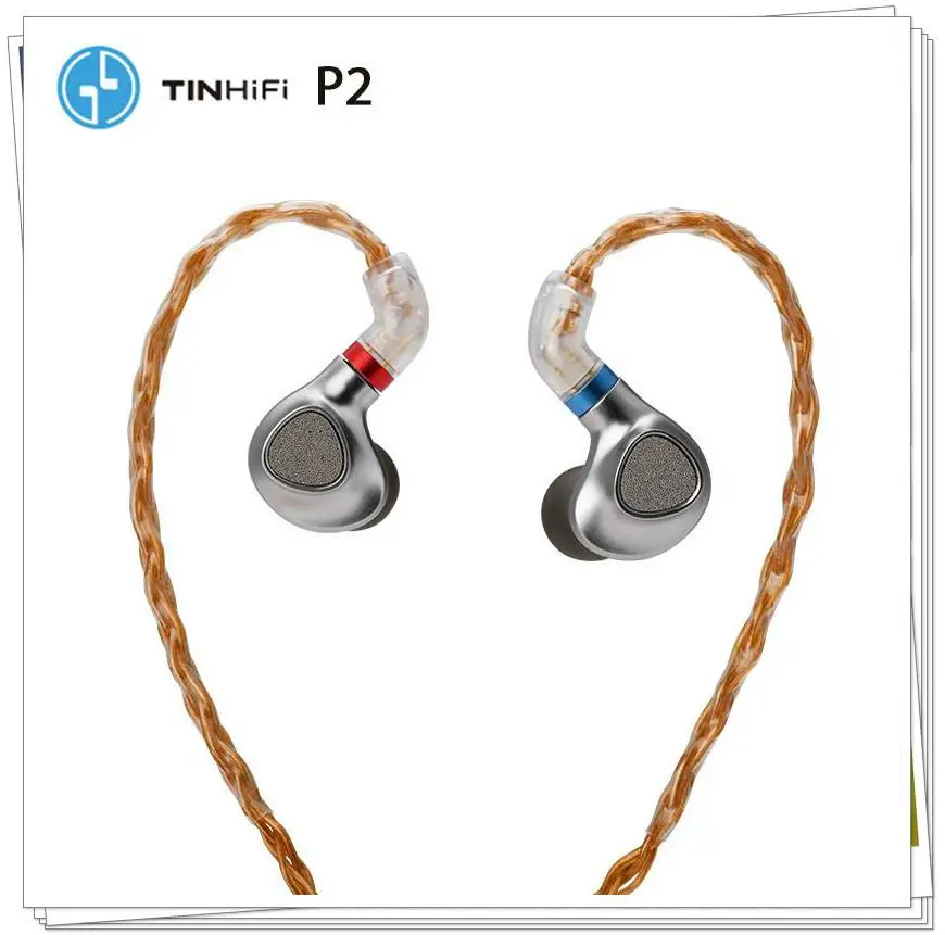 TINHiFi P2 1DD High Resolution Plane In Ear Earphones Metal HIFI Music Monitor Audiophile Headset 3.5mm 2PIN Replaceable Cable