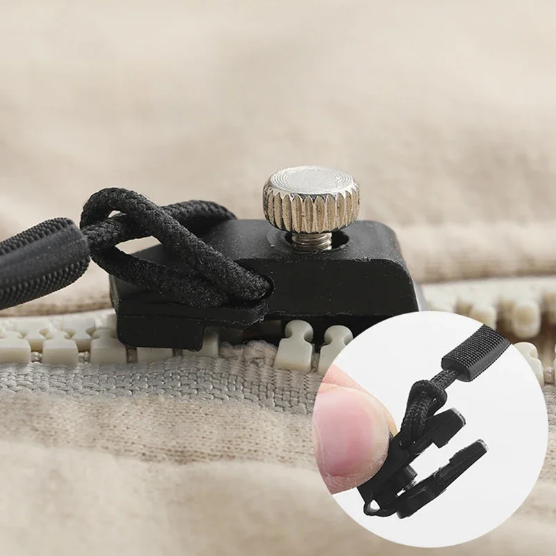 1-120PCS Detachable Zipper Repair Replacement Kit Universal Zippers Head Sewing Instant Slider Pulls Jackets Clothes Accessories