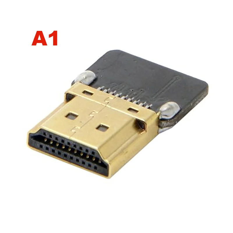 FPC 20Pin HDMI Flat Male 90 Degree Down Angled Connector for Ribbon Cable,Raspberry Pi, GoPro,Mini Display, Drone, Camera etc