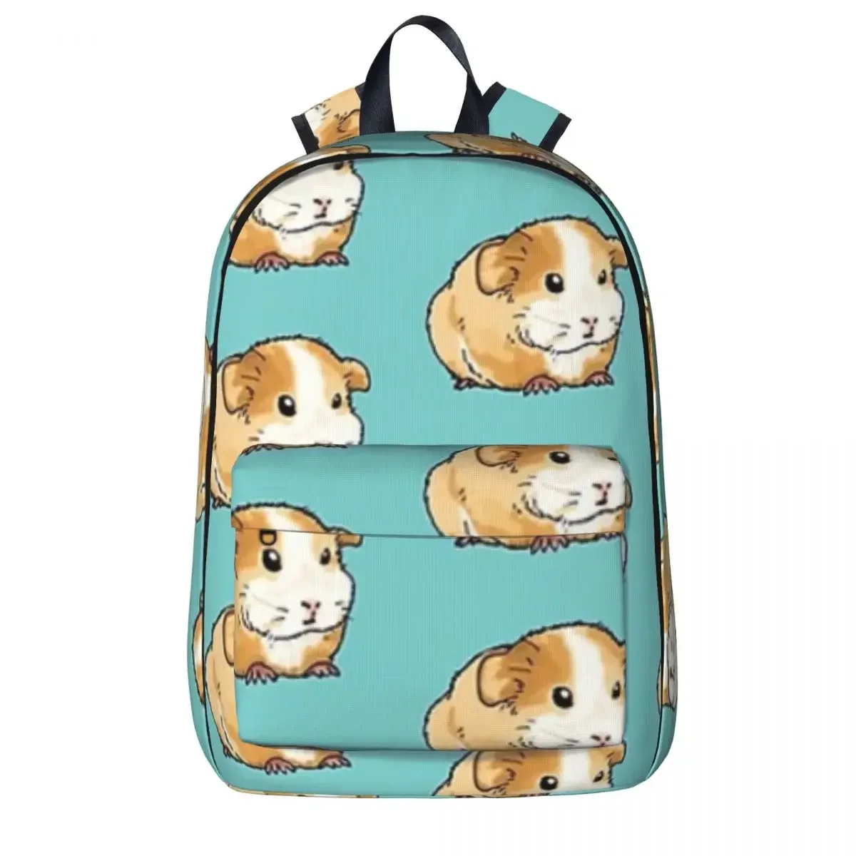 

Cute Guinea Pig Pet Cartoon Woman Backpacks Girls Bookbag Casual Students School Bags Portability Travel Rucksack Shoulder Bag