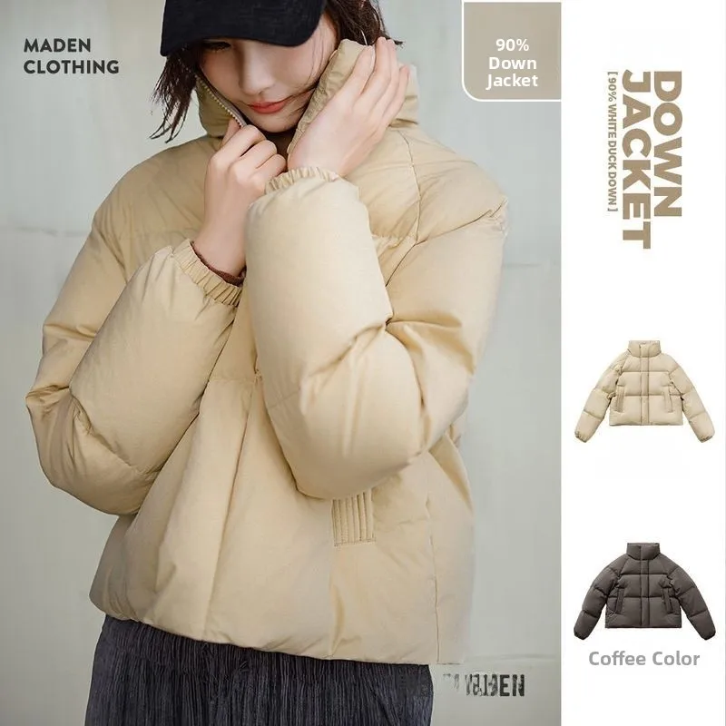 

Женская утепленная куртка Maden с воротником-стойкой, приталенная, теплая, короткая, зимняя одежда