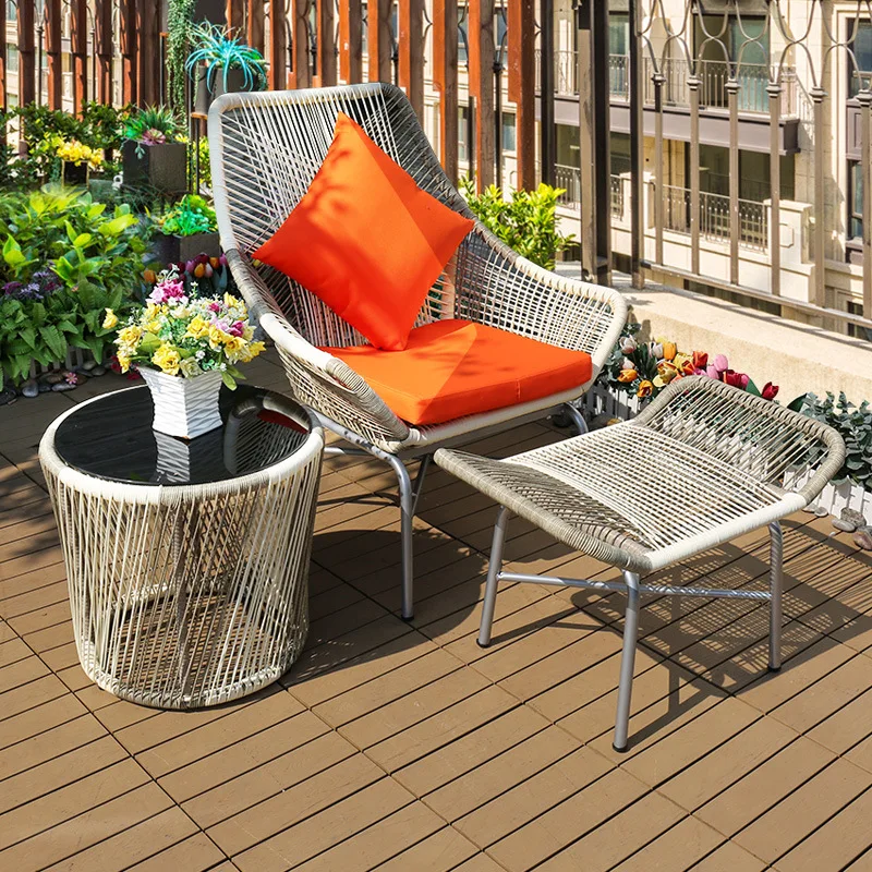 

#Best Sale Durable Modern Simplicity Outdoor Garden Balcony Chairs Courtyard Waterproof Rattan Wicker Sofa Leisure Chairs