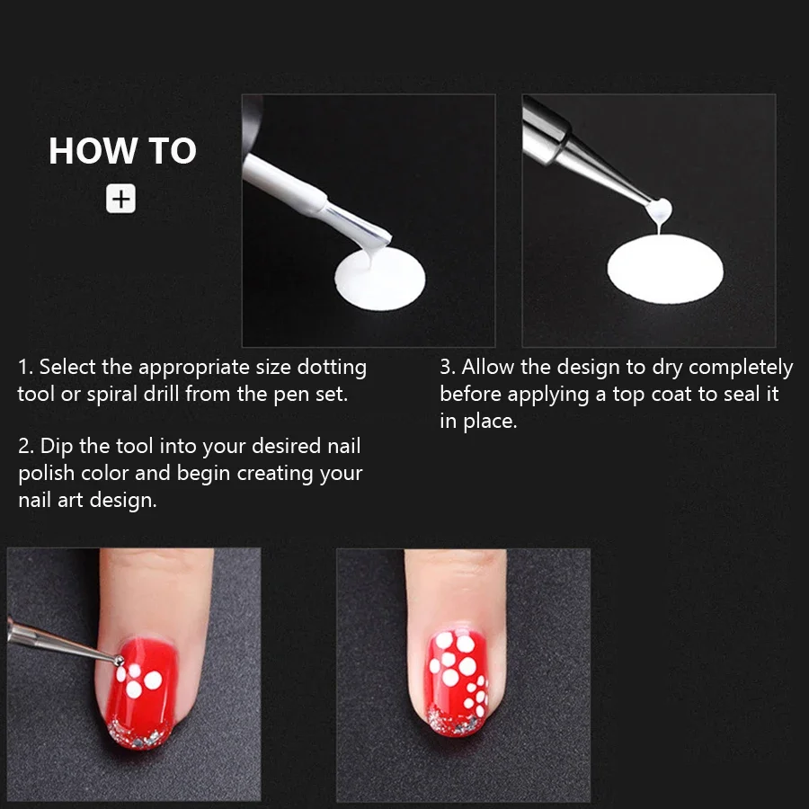 Bộ 5 Đôi Cấp Bằng Gỗ Dotting Bút Marbleizing Bộ Dụng Cụ Làm Móng Tranh Bộ Móng Tay Thiết Kế