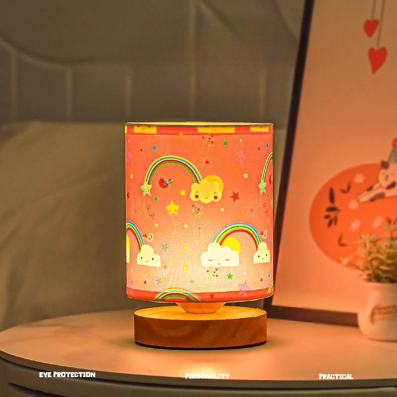 Cartoon Tafellampen Schattige Nachtlampjes Kinderen Jongens Meisjes Slaapkamer Beddecoratie Verlichting Usb Opladen