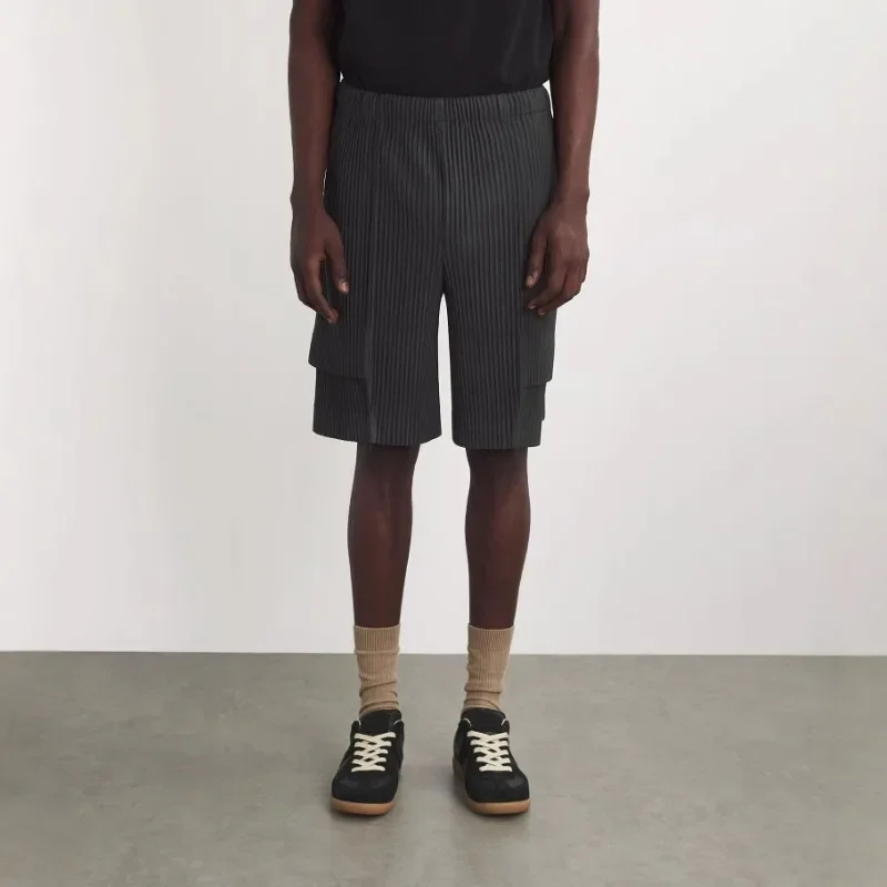 

2024, мужские повседневные шорты для инструментов, модные простые эластичные плиссированные брюки, универсальные спортивные брюки для альпинизма, мужской тренд