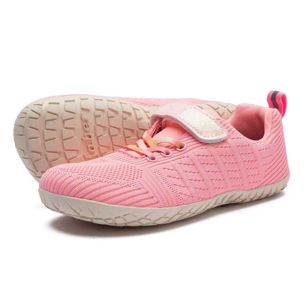 ZZFABER-zapatos descalzos de malla Flexible para niños y niñas, zapatillas informales suaves con punta ancha, calzado deportivo para correr