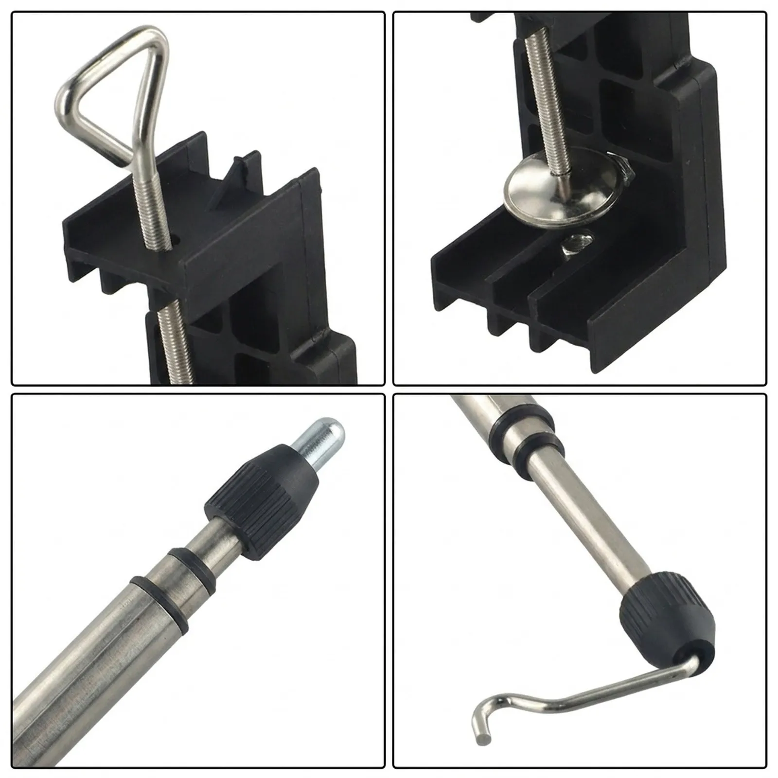 For Rotary Tool Accessory Clamp-on Grinder Holder Stand with 360 Degree Swivel and Adjustable Steel Rod for Secure Table Mount