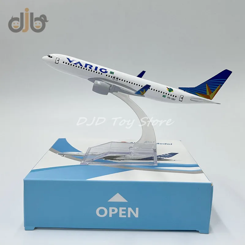 

1:400 Diecast Metal Model Plane Toy 16 cm Brazilian VARIG Airlines Boeing 737 Replica For Collection