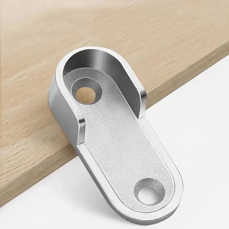 6 قطع دعامة، ملحقات أجهزة الأثاث، فتحة دعامة سكة الملابس لخزانة الملابس، تستخدم لخزائن الملابس