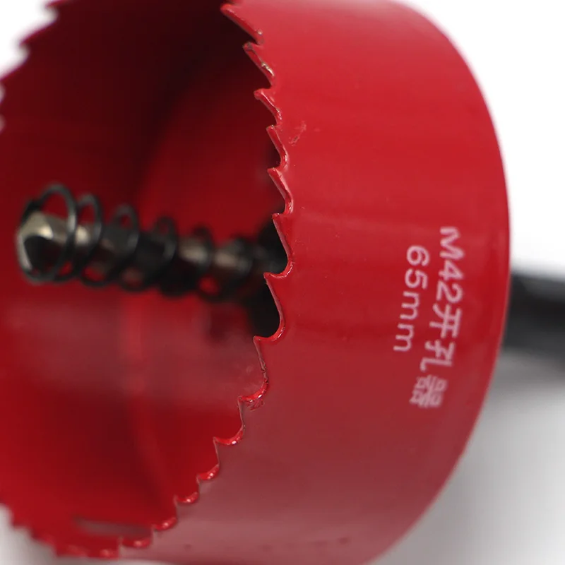 목공용 65mm 2.56인치 바이메탈 목재 구멍 톱 비트 DIY 목재 커터 드릴 비트