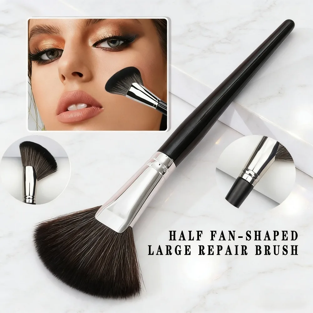 Premium Face Contour Brush with Scythe Shape for Perfect Angle Shadowing and Blending