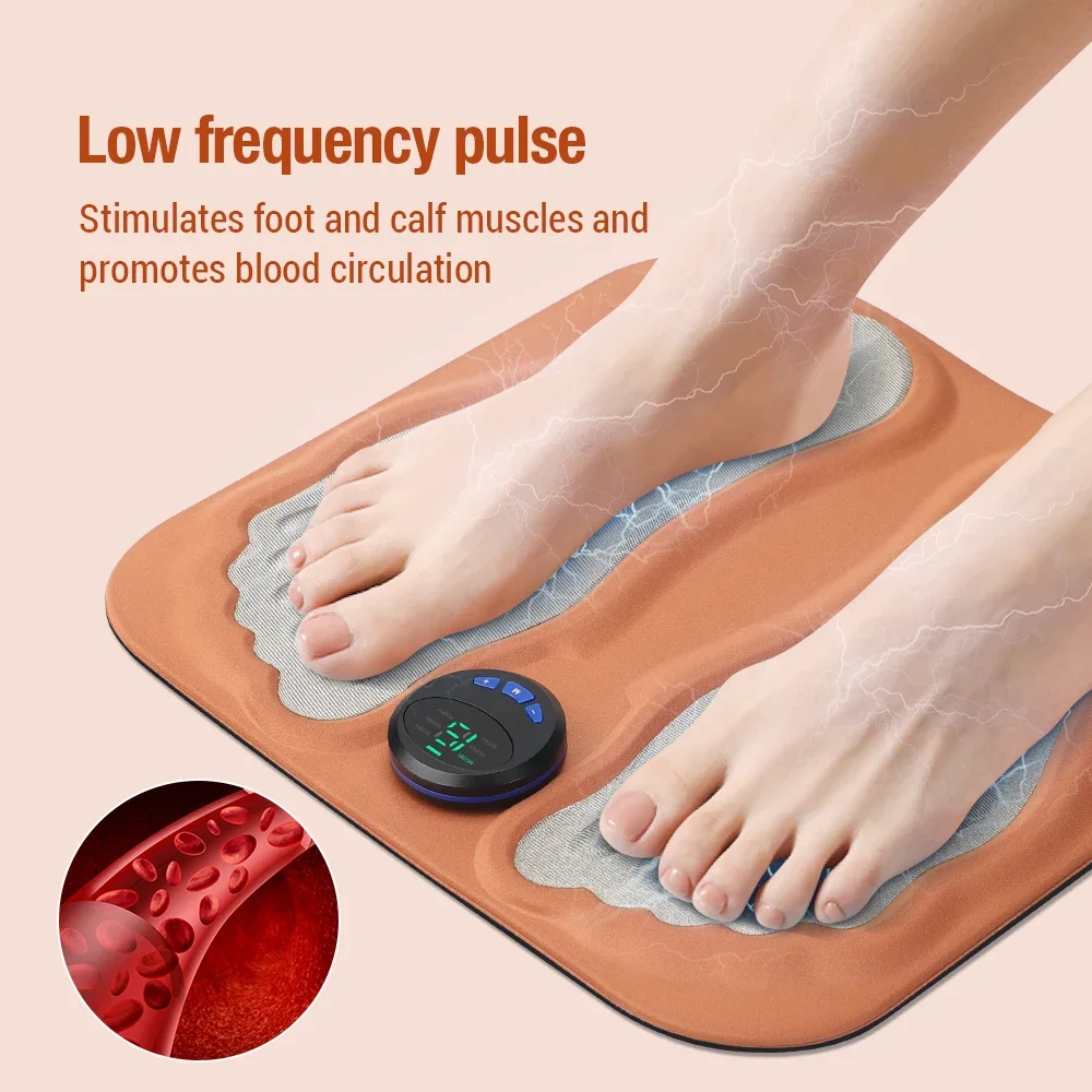 

3D Smart Foot Massage Pad Feet Massager 6 Modes 15 Levels Improve Blood Circulation Relax Muscle Slim Leg Feet Pad Rechargeable
