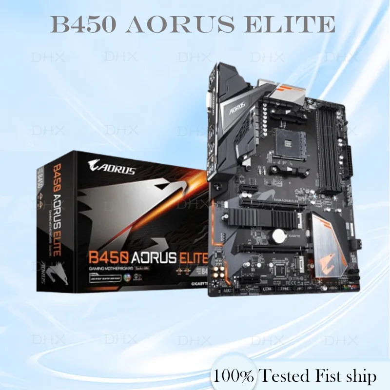 Socket AM4 DDR4 B450 Mainboard For B450 AORUS ELITE Motherboard ATX 64GB HDMI M.2 100% Tested Fully Work be shipp quickly DH