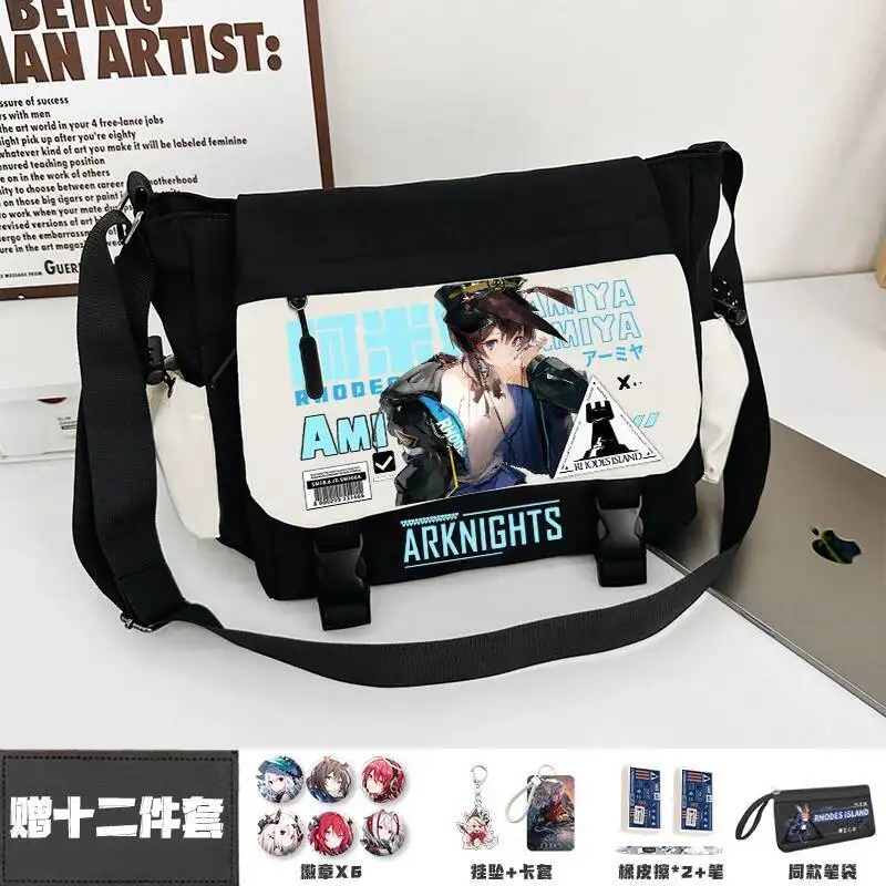 

anime Game Anime Arknights Game Cos Texas Amiya Lappland Muelsyse Skadi Surtr 2025 Unisex Simple Fashion Printed Storage Crossbo
