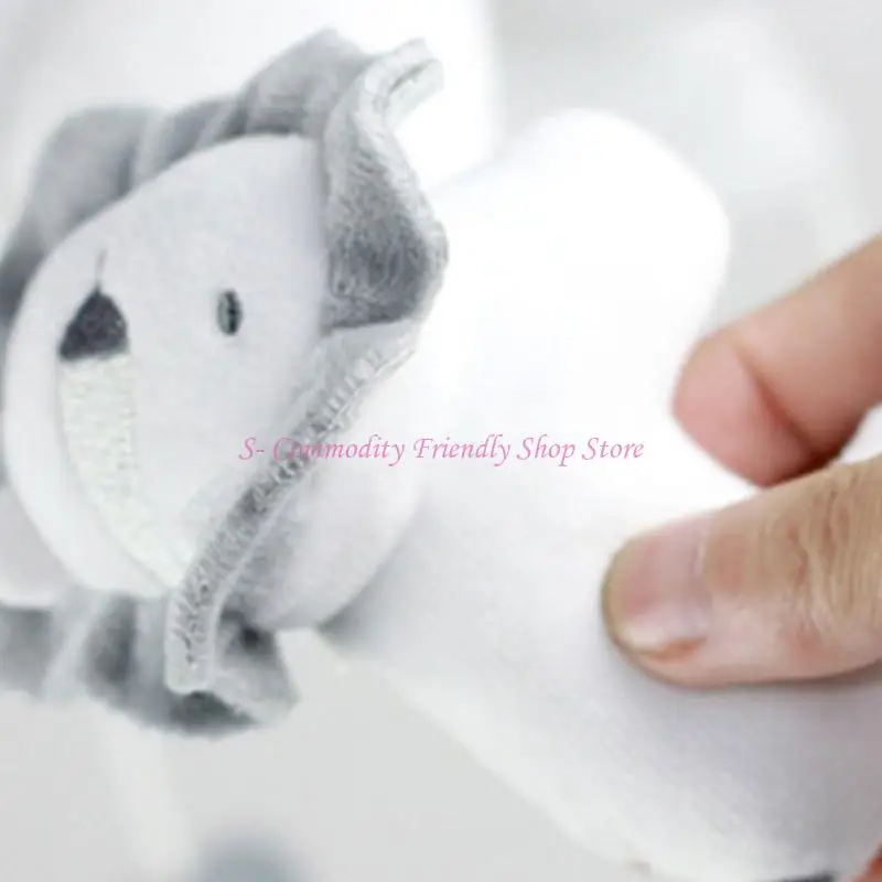 85AE pluche speeldoos babybedje mobiele roterende dieren hangende rammelaar kinderkamer decors