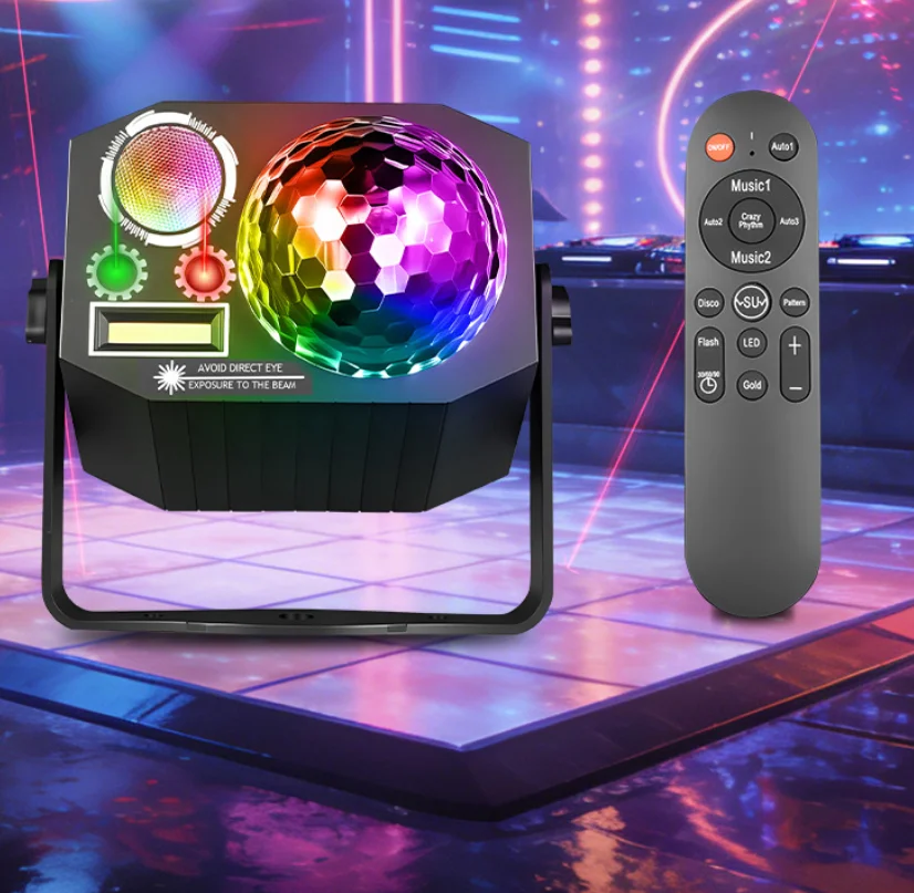 

2026 Colorful LED DJ stage lights, home KTV ambient lighting beam lights frequency light lights