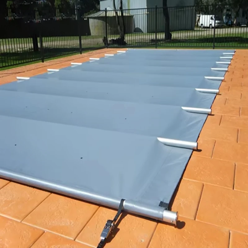 Blue In-Ground Pool Cover PVC Pool Cover with Aluminum Battens