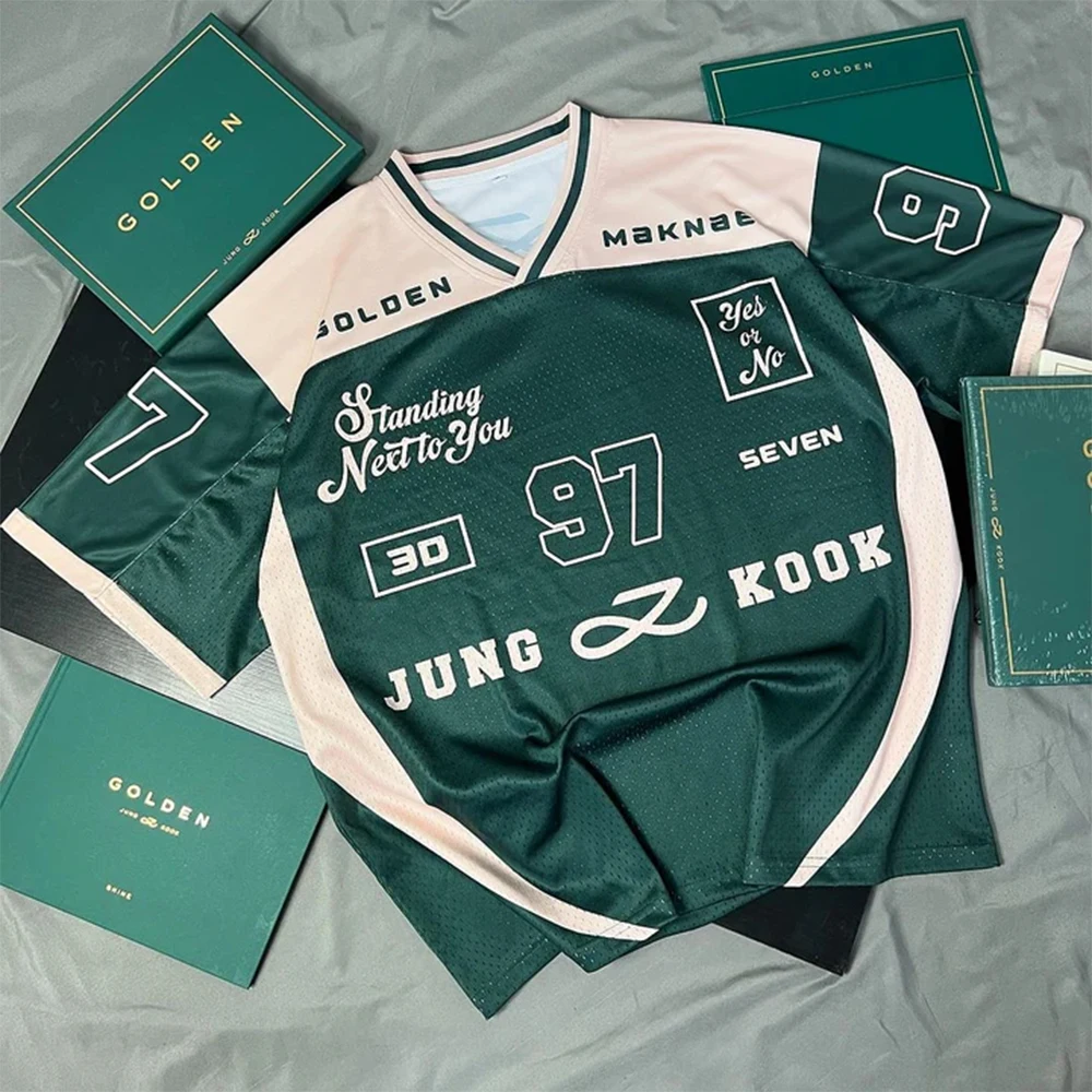 Nouveau T-shirt de sport décontracté Y2K pour femme, collection Printemps/Été 2026, en jersey maille doré 97, coupe oversize, respirant et à séchage rapide
