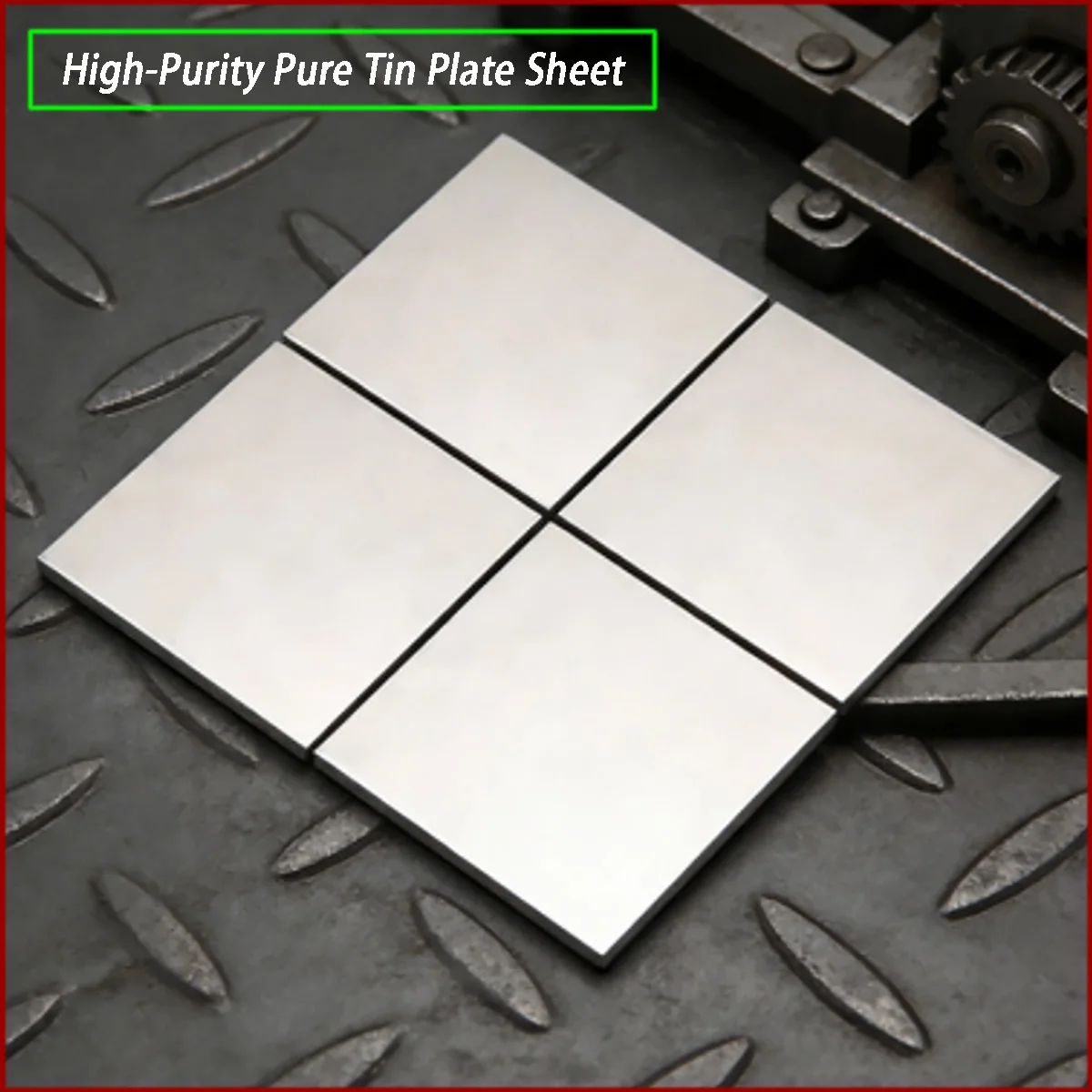 1PCS  High-Purity Pure Tin Plate Sheet Customizable Size for Scientific Lab Experiments (0.03mm to 5mm Thickness)
