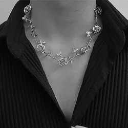 2022 New Gothic Vintage Simple Black Rose Flower Choker Necklace for Women Jewelry Collares Y2K Girl Jewelry Accessories