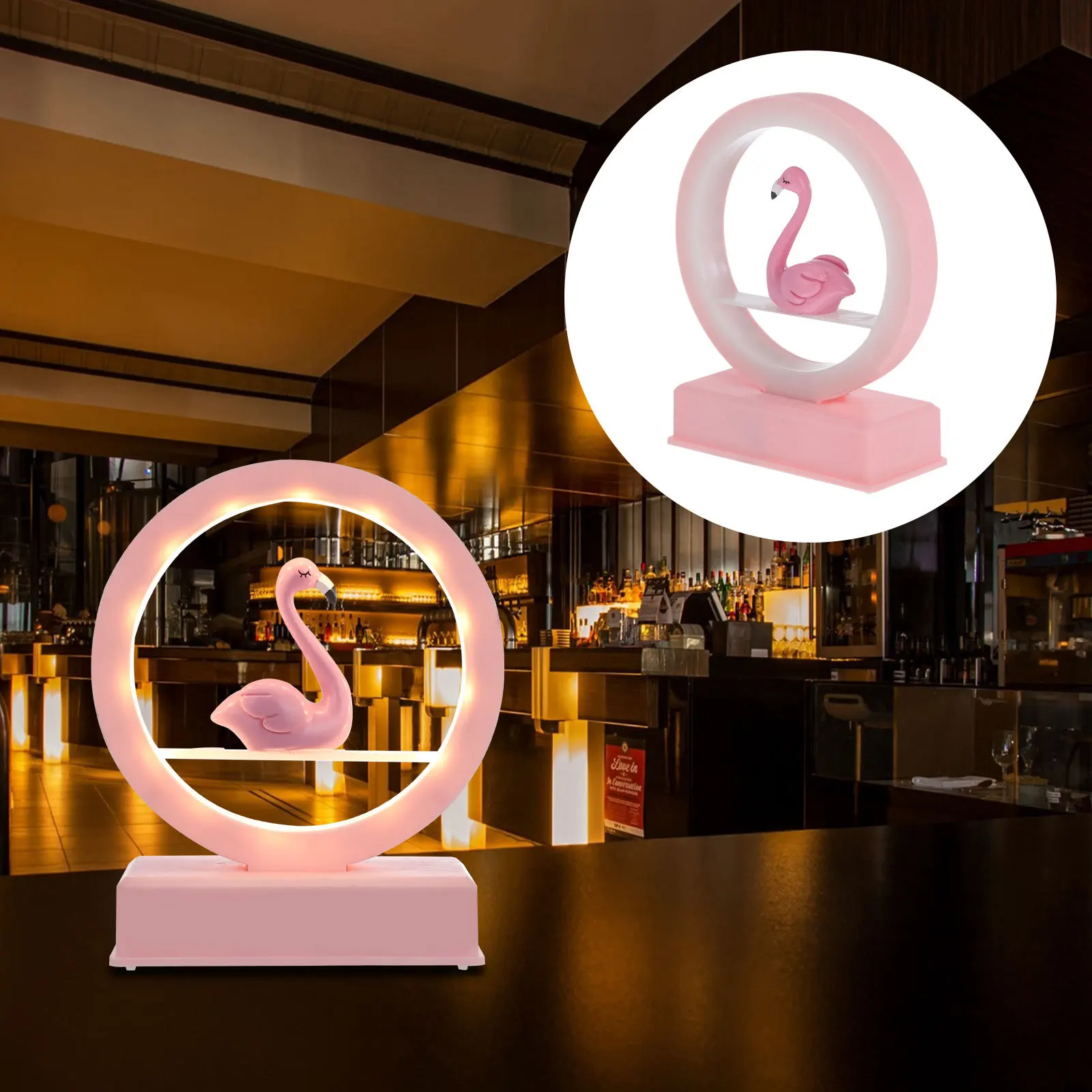 1Pcs Flamingo Adornment Night Light Music Powered Practical Light Graduation Gift for Home Flamingo Adornment