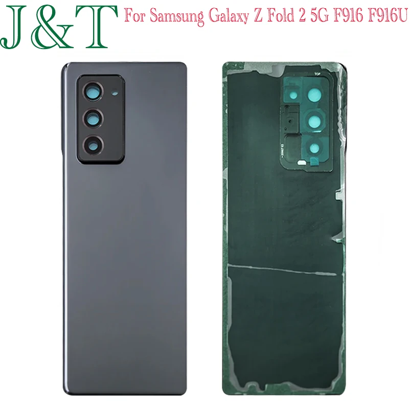 OEM For Samsung Galaxy Z Fold 2 5G F916 Battery Back Cover Z Fold2 Rear Door Glass Panel Housing Case with Camera Lens Replace