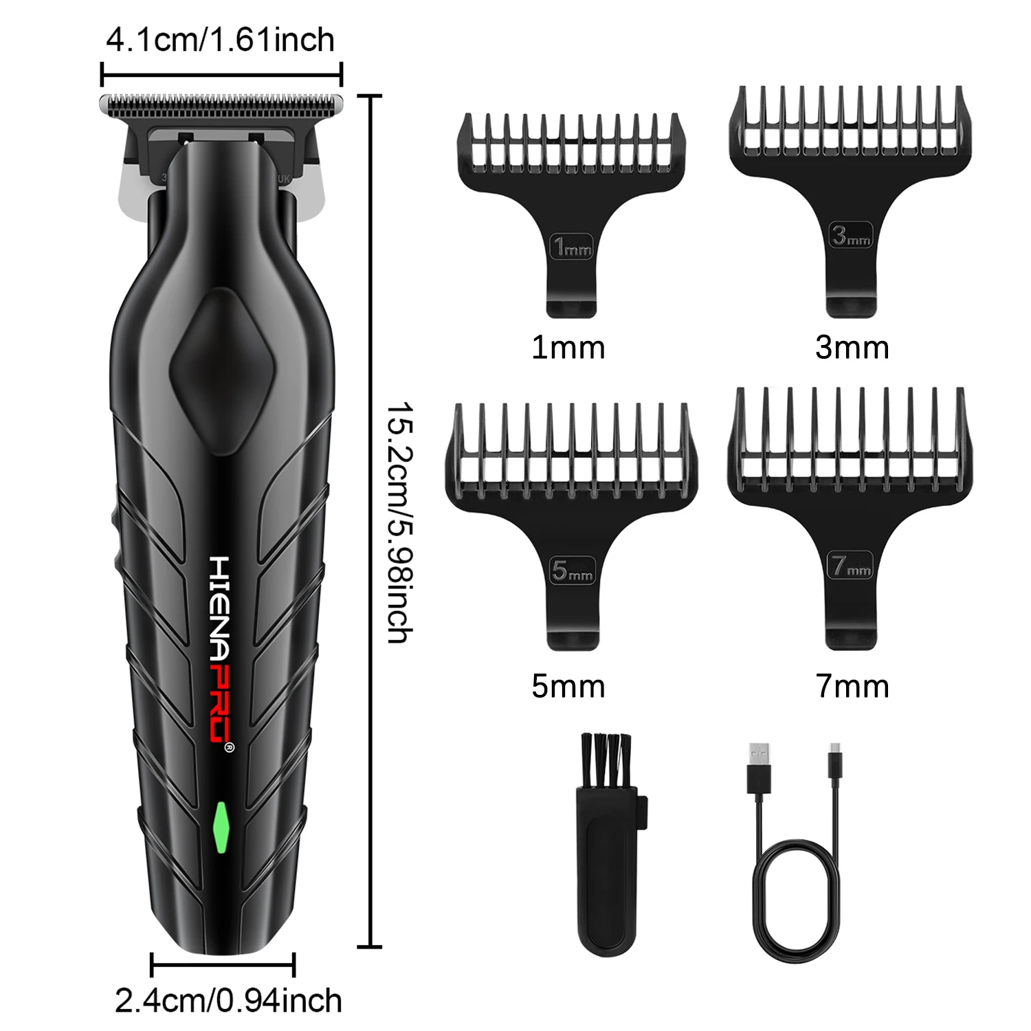 Cortadora de pelo eléctrica profesional para hombres, máquina de peluquero inalámbrica recargable de 600mAh, Afeitadora de pelo, Afeitadora eléctrica