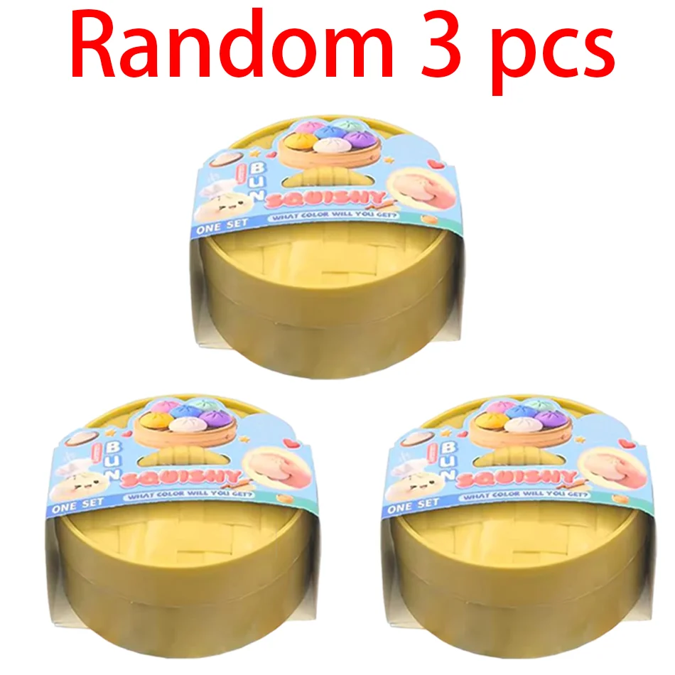 Blind box Kleurrijke Gesimuleerde Dumpling Squishy Ontspannende Angstverlichtende Antistress Gelukverhogende Rebound Knijp-speeltje