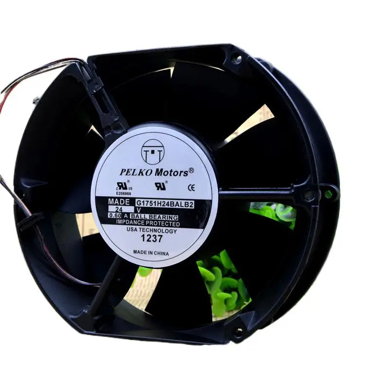 Pelko Motors G1751H24BALB2 24V 0.60a 17cm Aluminum Frame Frequency Converter Cooling Fan