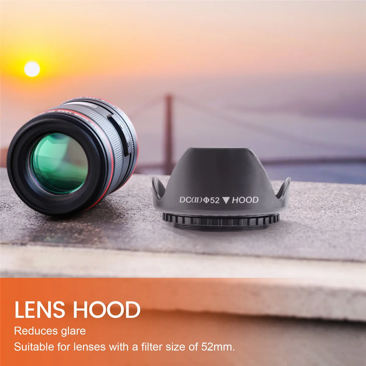¡Excelente! Parasol de lente de tulipán duro de 52 mm para NIKON AF-S DX NIKKOR 18-55 mm