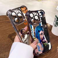 Arcane Jinx Anime Phone Case For iPhone 16 15 14 13 12 11 Pro Max X XR XSMax 7 8 Plus Shockproof Clear Armor Cover