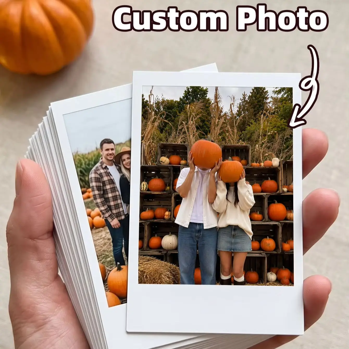 1/3/5Pcs Custom Photo Booth Prints, Personalized Halloween Couple Photo Gifts, Custom Unique Holiday Keepsake Presents