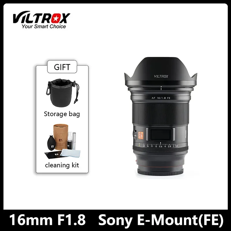 

VILTROX 16mm F1.8 Sony E Lens Full Frame Large Aperture Ultra Wide Angle Auto Focus Lens With Screen For Sony Mount Camera Lens
