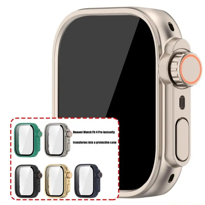 M5TD Integrated Screen Protector Guard Cover for Watch Fit 4 Wearable Device Scratch Resist Shockproof Full Coverage Shell