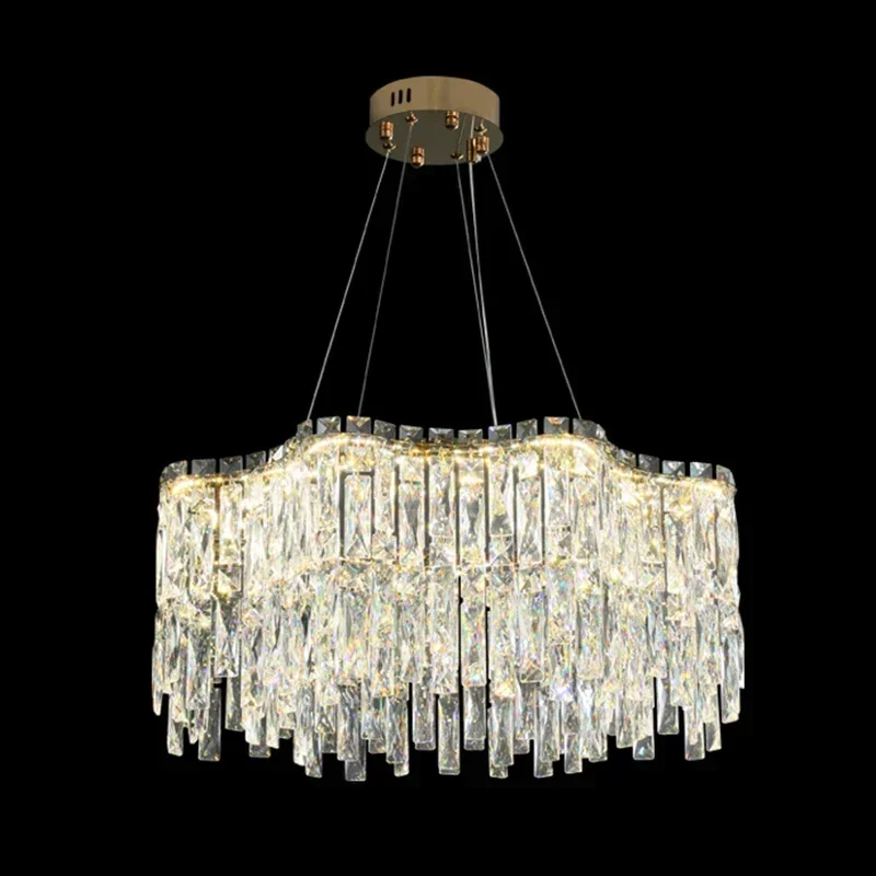 

Modern Luxury Crystal Chandelier Fashion Bedroom Lamp Atmospheric Living Room Italian Special-Shaped Dining Room Indoor Lighting