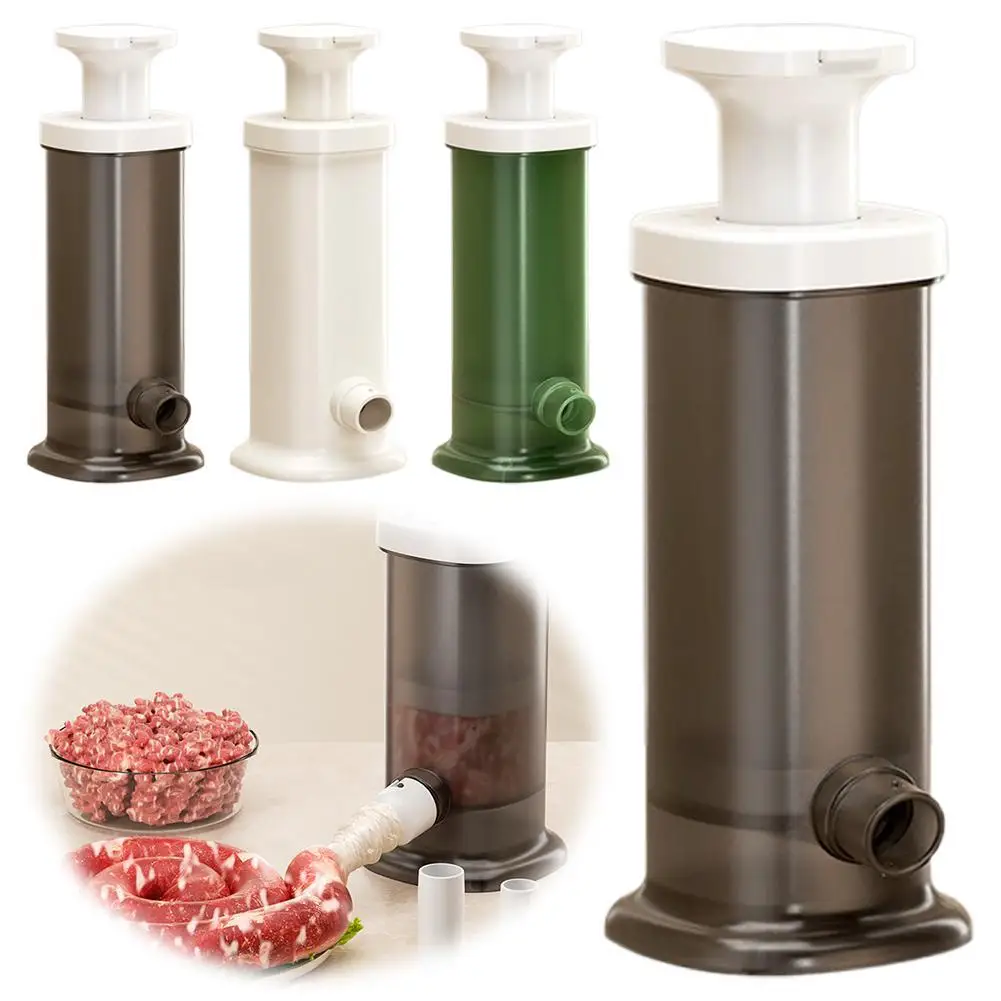 

New Manual Sausage Syringe Meatballs Filling Tool Meat Stuffer Sausage Maker Household Space Saving Removable