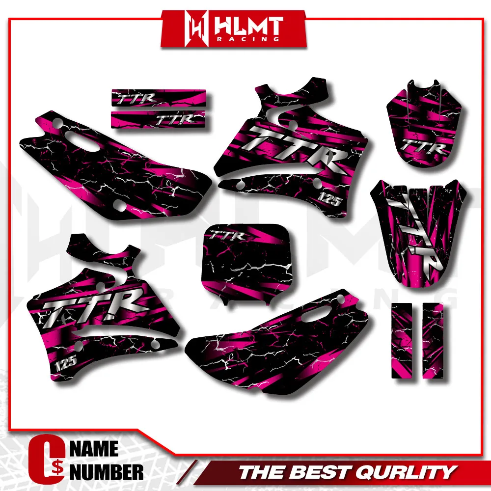 For YAMAHA TTR 125 TTR125 2000 2001 2002 2003 2004 2005 2006 2007 Full Graphics Decals Stickers kit Motorcycle Background Custom